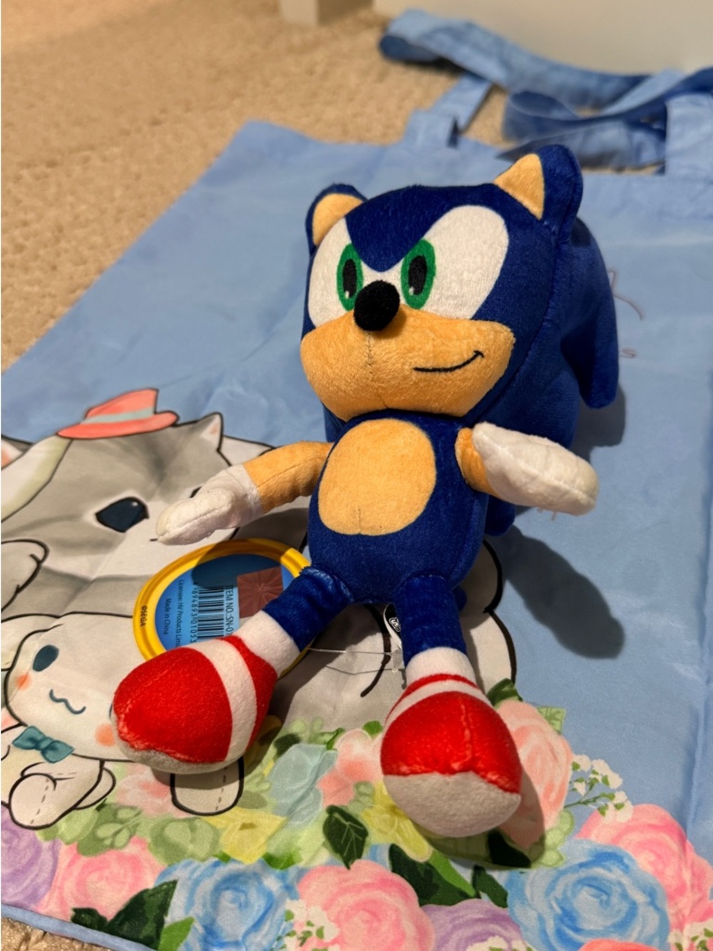 Sonic the Hedgehog Blue Plush Toy - Official Sega Character